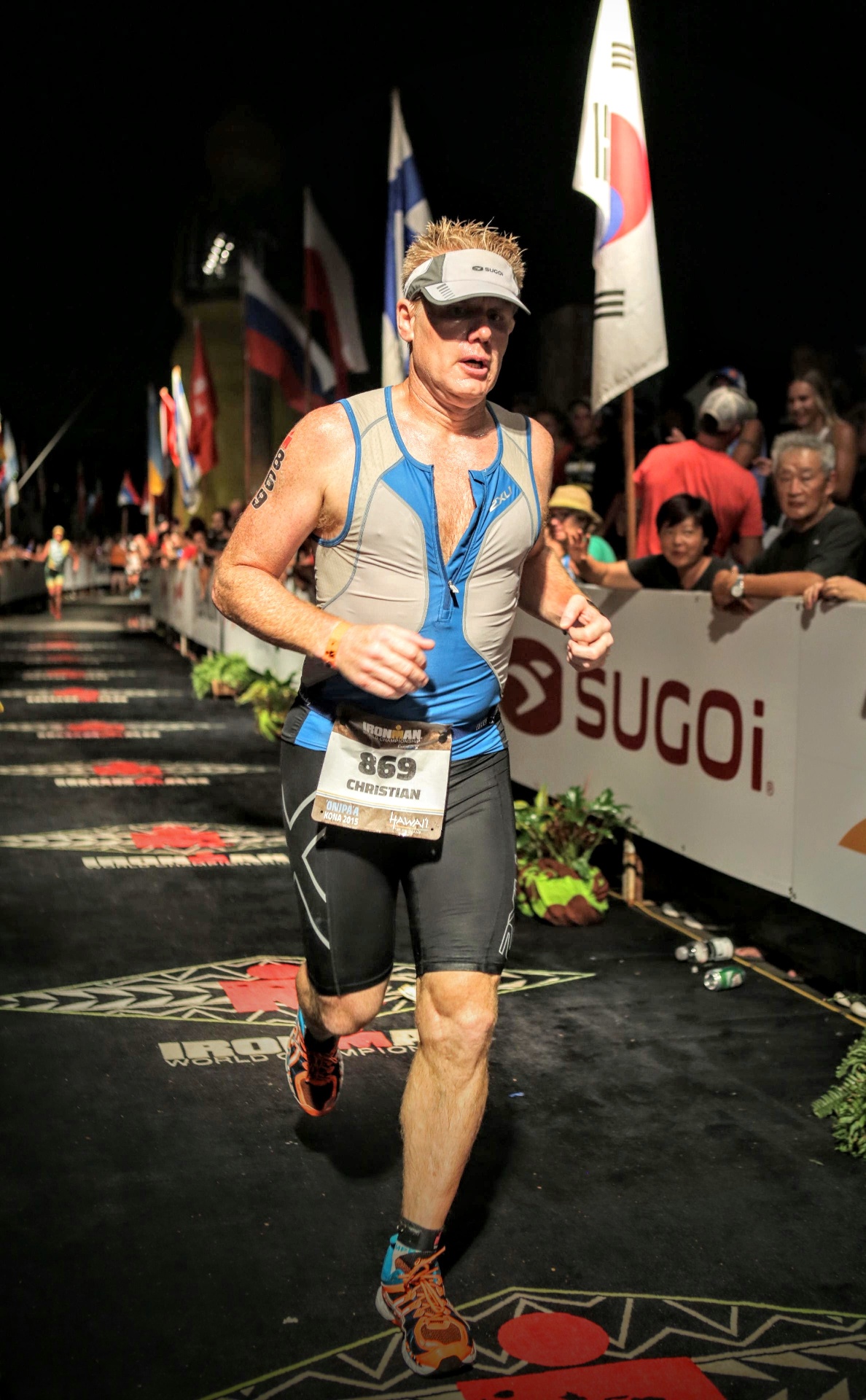 Christian Espinosa competing in an Ironman triathlon